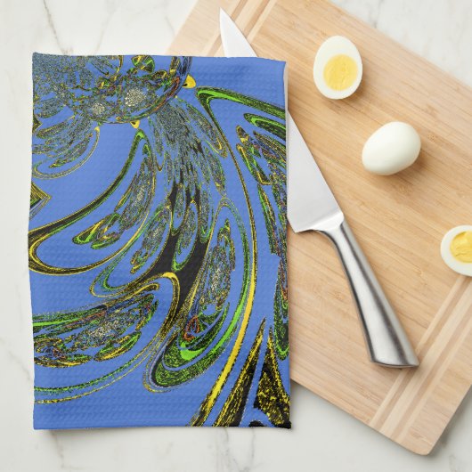 羽毛魚 キッチンタオル (四つ折り)