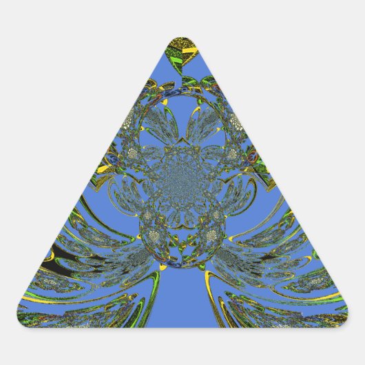 羽毛魚 三角形シール (正面)