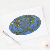 羽毛魚 楕円形シール (封筒)