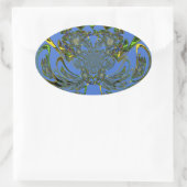 羽毛魚 楕円形シール (バッグ)