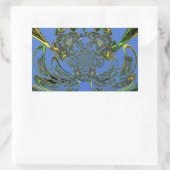 羽毛魚 長方形シール (バッグ)