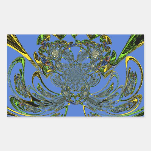 羽毛魚 長方形シール (正面)