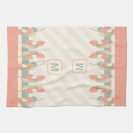 羽毛 キッチンタオル (横)