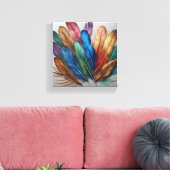 羽毛 キャンバスプリント (インサイチュ (リビング))