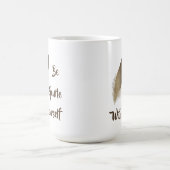 羽毛「自分に優しくせよ」 コーヒーマグカップ (中央)