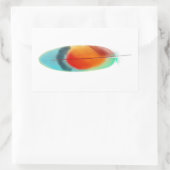 羽毛 長方形シール (バッグ)