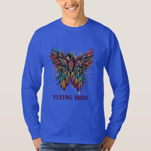 羽毛Tシャツにフラッター Tシャツ (正面)
