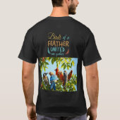 羽毛Tシャツのデザイン。 Tシャツ (裏面)