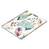 羽状花柄モノグラム ノートブック (左側)