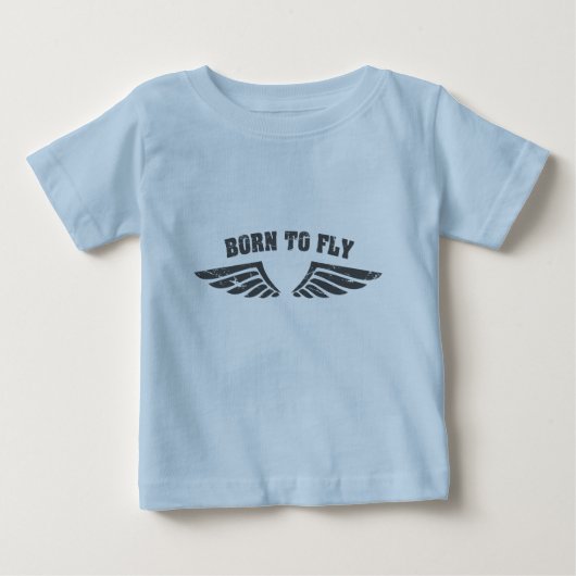 羽生まれを飛ばす ベビーTシャツ (正面)