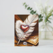 羽素朴とハート ポストカード (スタンド正面)