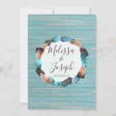 羽素朴矢ウェディングシャワー招待状 招待状 (裏面)