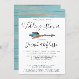 羽素朴矢ウェディングシャワー招待状 招待状