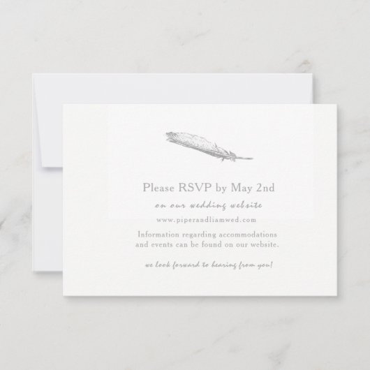 羽結婚状 招待状 (正面)