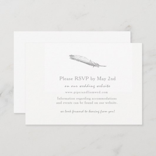 羽結婚状 招待状 (正面/裏面)