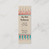 羽絵を描状線パターンのミニページマーカー スキニー名刺 (正面)