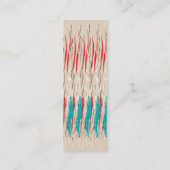 羽絵を描状線パターンのミニページマーカー スキニー名刺 (裏面)