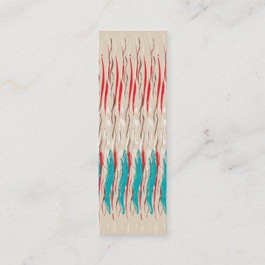 羽絵を描状線パターンのミニページマーカー スキニー名刺 (裏面)