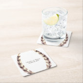 羽縁ど付きの結婚紙コースター スクエアペーパーコースター (インサイチュ)