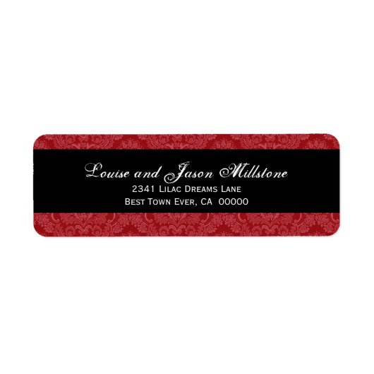 羽赤と白状ダマスコウェディングコレクション ラベル (正面)