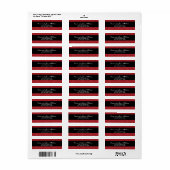 羽赤と白状ダマスコウェディングコレクション ラベル (フルシート)