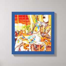 羽馬回転木馬メリーゴーラウンド キャンバスプリント