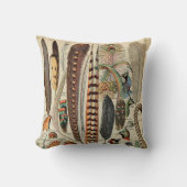 羽鳥の野生生物アンティーク羽 クッション (正面)