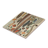 羽鳥の野生生物アンティーク羽 タイル (側面)