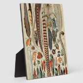 羽鳥の野生生物アンティーク羽 フォトプラーク (側面)