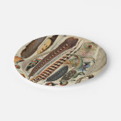 羽鳥の野生生物アンティーク羽 ペーパープレート (アングル)