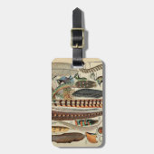 羽鳥の野生生物アンティーク羽 ラゲッジタグ (正面縦)