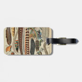 羽鳥の野生生物アンティーク羽 ラゲッジタグ (裏面横)