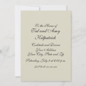 羽鳥の野生生物アンティーク羽 招待状 (裏面)