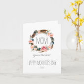 羽|の母の日の水彩画の花柄 カード (黄色い花)