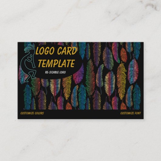 羽(は)ココペリロゴ名刺 名刺 (正面)