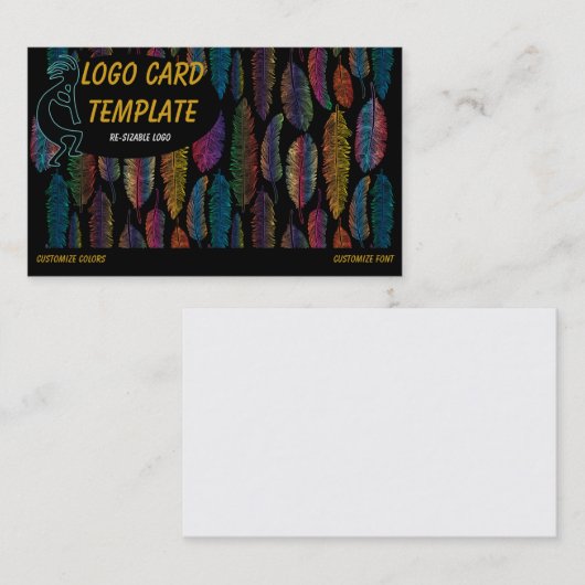 羽（は）ココペリロゴ名刺 名刺 (正面/裏面)