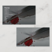 羽、インク 名刺 (正面/裏面)