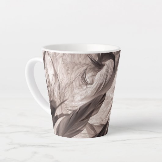 羽 カフェラテマグ (左アングル)