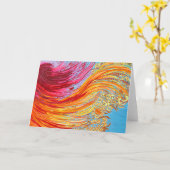 羽 カード (黄色い花)