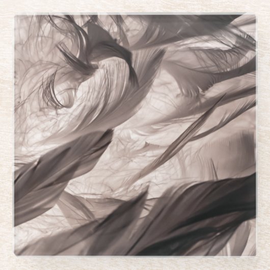 羽 ガラスコースター (正面)