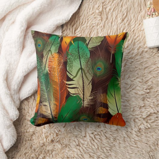 羽 クッション (ブランケット)