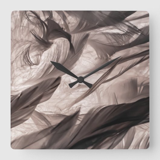 羽 スクエア壁時計 (正面)