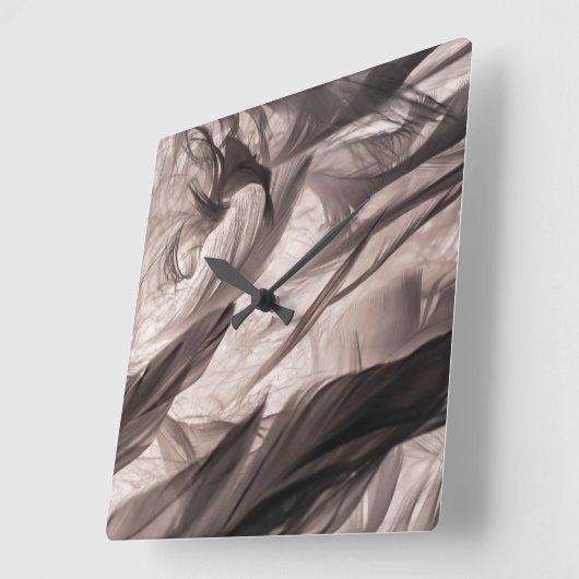 羽 スクエア壁時計 (傾斜)