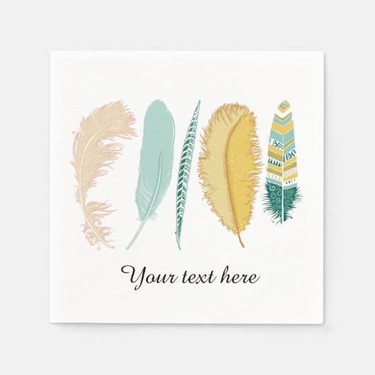 羽 スタンダードカクテルナプキン (正面)