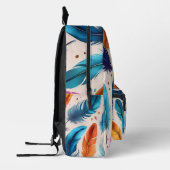 羽 プリントバックパック (左)