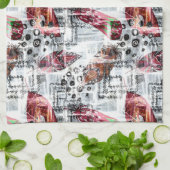 羽、民族。 キッチンタオル (折り畳み)