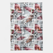 羽、民族。 キッチンタオル (縦)