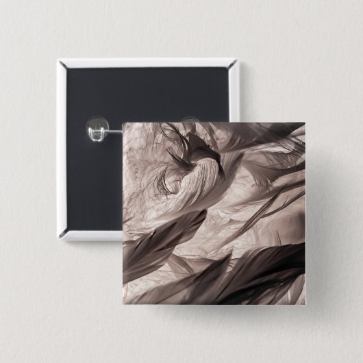 羽 缶バッジ (正面&裏面)