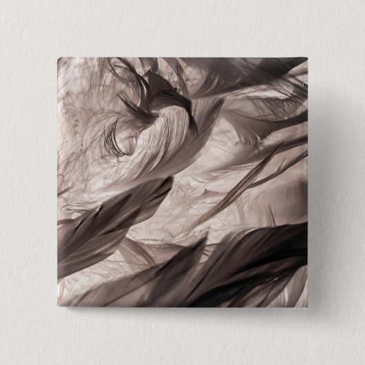 羽 缶バッジ (正面)