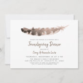 羽| Friendsgivingのパーティーの友人 招待状 (正面)